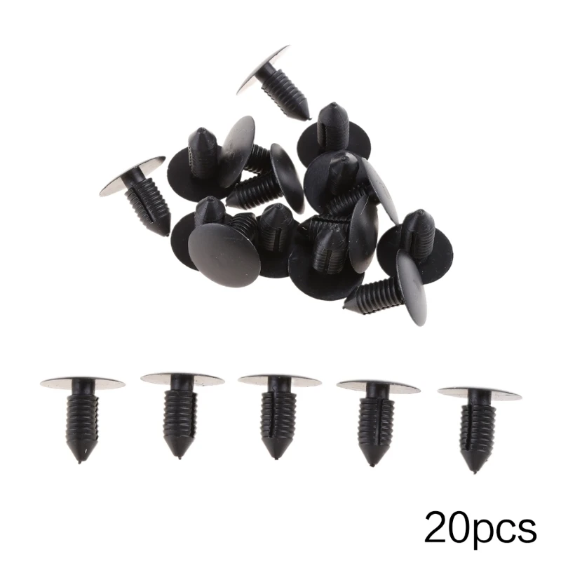 20 Car Bumper for Fender Plastic Rivets 10mm Hole Black Fasteners for New Drop Shipping