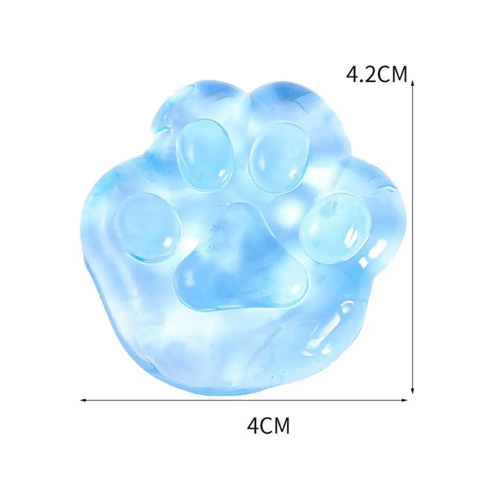 Transparent Squeeze Toy Fidget Sparkling Transparent Cat Claw Toy Creative Reliever Mini Cute Sensory Toys