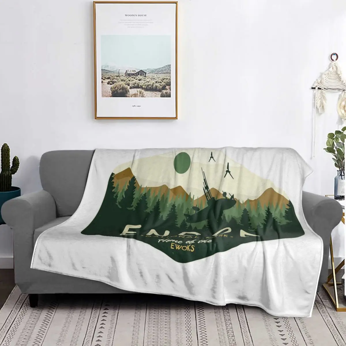 Endor National Park Home Of The Ewoks Blanket Soft Flannel Throw Blanket Bedspread for Bed Living room Picnic Travel Home Sofa