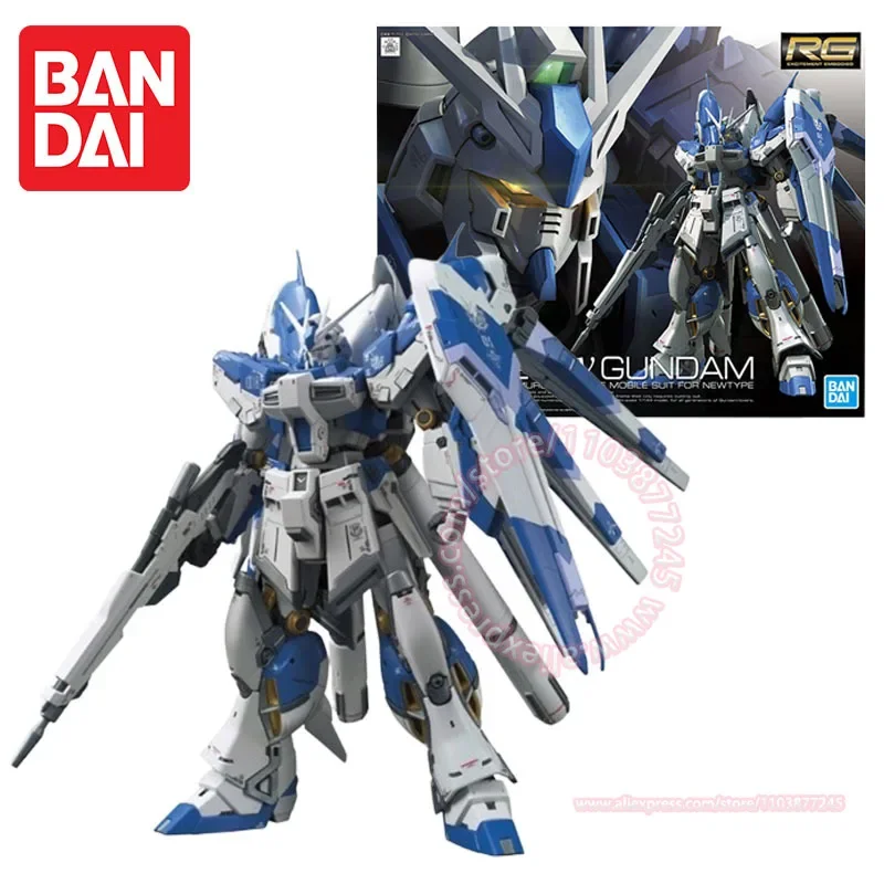 BANDAI RX-93-V2 Hi-V GUNDAM Assembled Toy Action Figure Peripheral Model Desktop Ornament Children's Birthday Gift RG 1/144