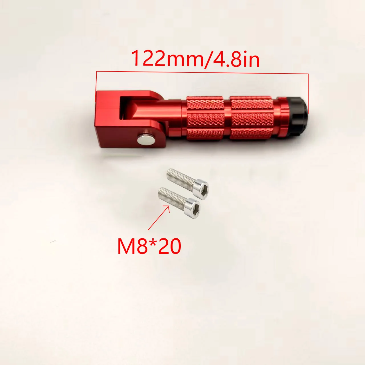 8mm Universal Pedals Folded Footrest Footpeg Compatible For Motorcycles Bicycles Electric Vehicles Mopeds Karts Scooters