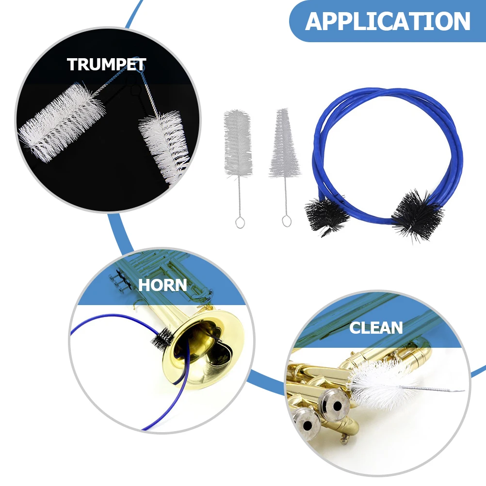 

Mouth Cleaning Brush Thick Horn Musical Saxophone Trombone Kit Durable Sound Hole Baby