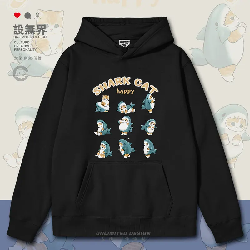 

Cute Pet Cat Cos Little Shark Cute and Funny Cartoon mens hoodies for men casual printed hoodie men new clothes autumn winter