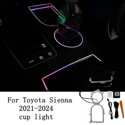 LED Cup Holder Light For Toyota sienna 2021 2022 2023 2024 Atmosphere Lights Car Interior Lamp Accessories