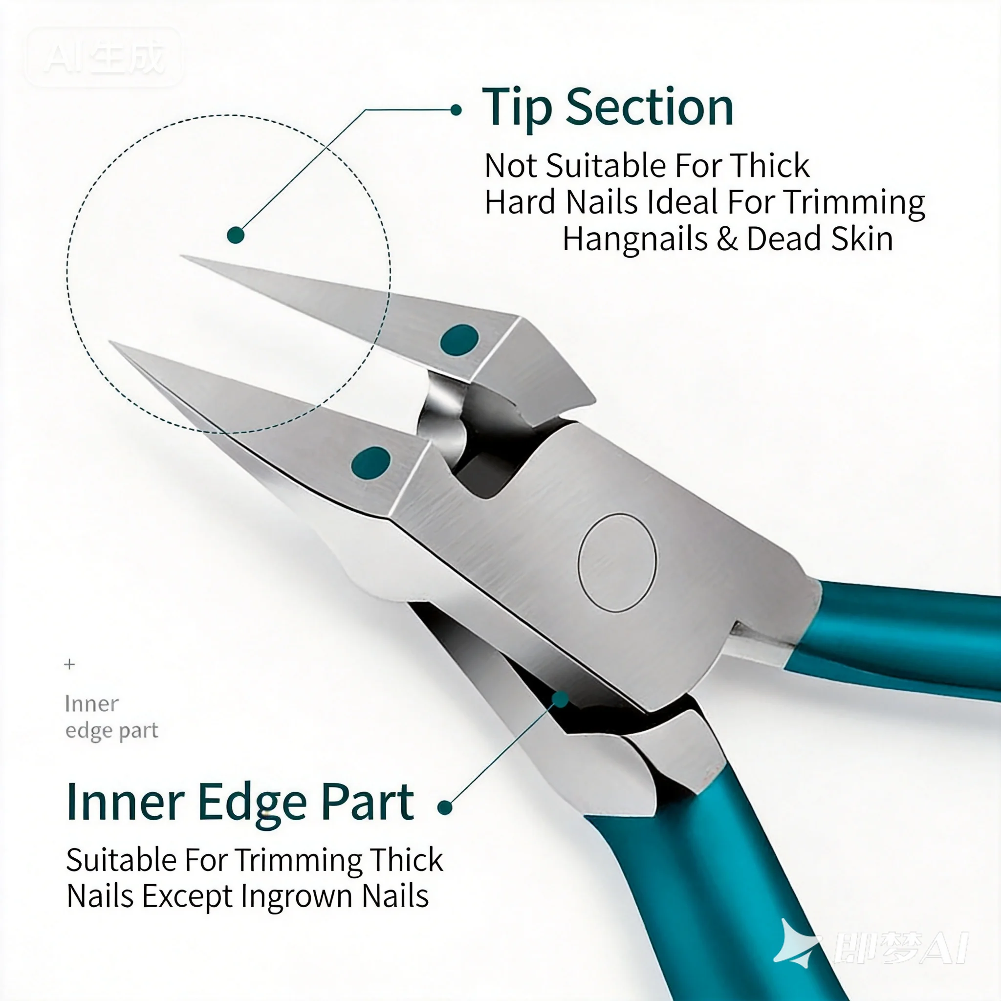 Toe Nail Clippers Nail Correction Thick Ingrown Toenails Nippers Dead Skin Nail Art Pedicure Care Plier Cutter Scissor Tool