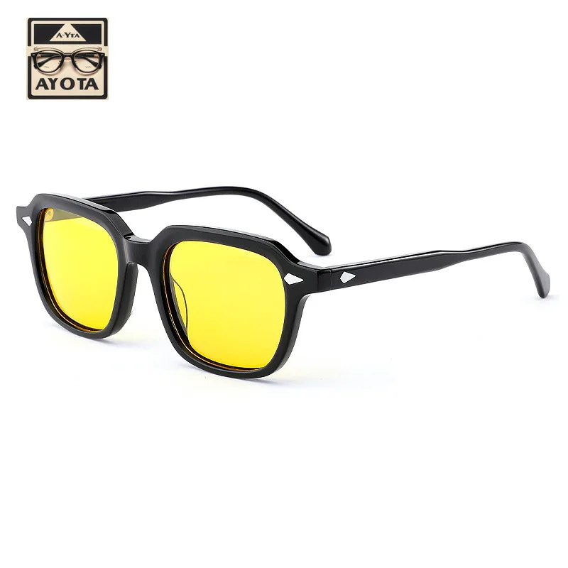 

2025 New Fashion Oval Driving Sunglasses Men Retro Color Matching Acetate Outdoor Handmade UV400 Protective Sunglasses Women