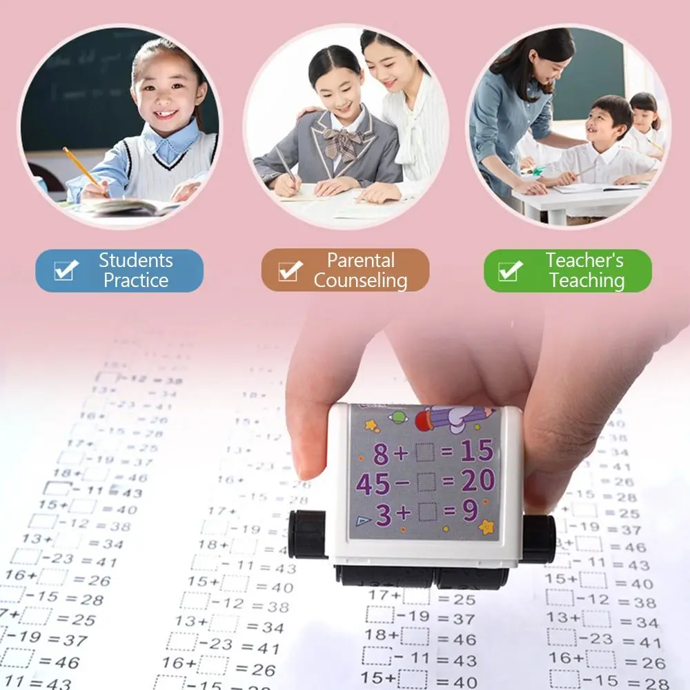 NEW Digital Mathematics Practice Number Rolling Stamp Roller Stamp Addition And Subtraction Within 100 Math