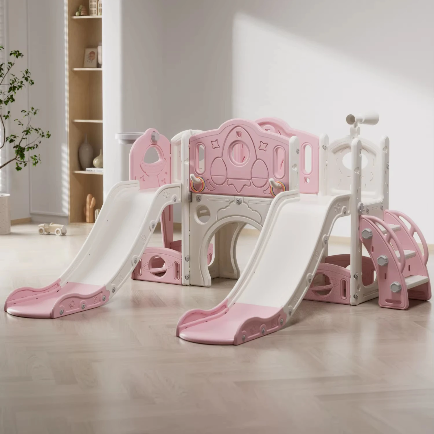 

Пользовательские горки, игрушки для дома, мини-игровая площадка, оборудование для домашнего игрового домика, качели, пластиковые детские горки, красочные детские горки для детского сада