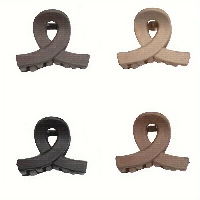 3 Stück/Beutel Einfarbige Hohle Haarklammern Stylische Haaraccessoires Geeignet für Frauen – Detail 3