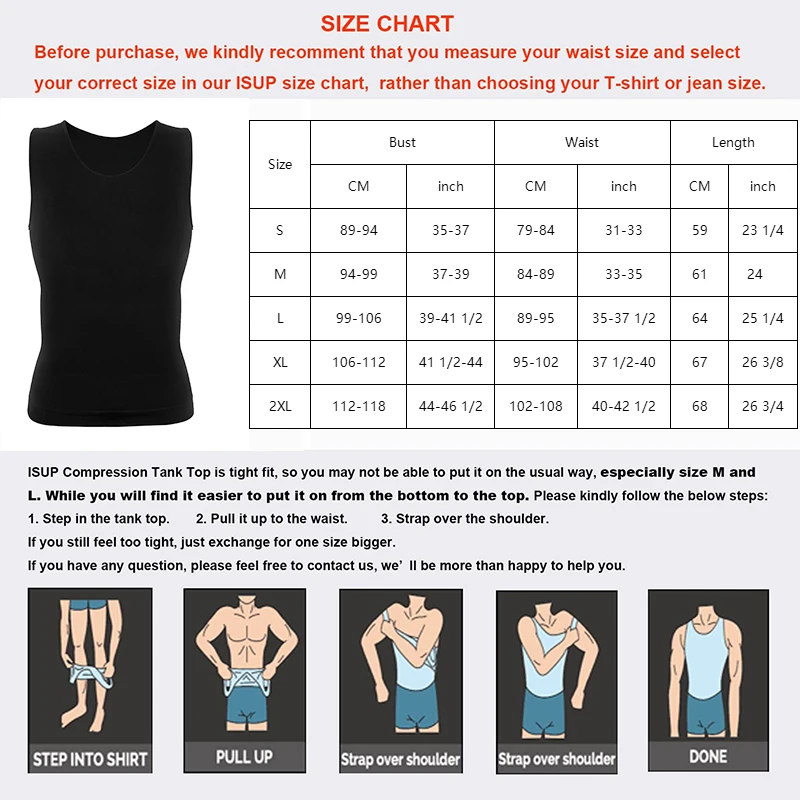 Mens Tummy Compression Shirts Control Shapewear Flat Belly Shaping Abdomen Vest Tank Top Fitness Workout Slimming Body Shaper