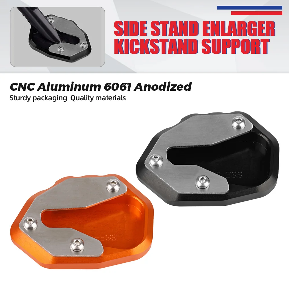 

FOR 890 Duke R 2019 2020 2021 Motorcycle Accessories CNC Kickstand Foot Side Stand Extension Pad Support Plate FOR 890R Duke