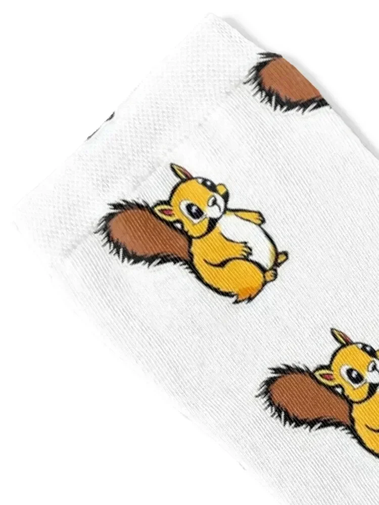 Happy little squirrel Sticker Design Socks Climbing christmass gift Male Socks Women's