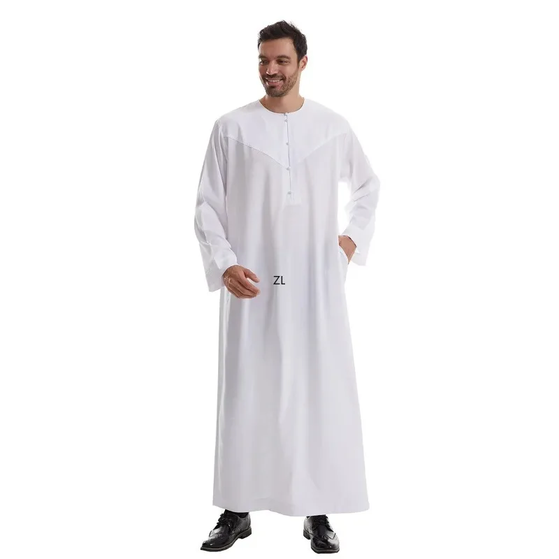 Muslimische islamische Kleidung Männer Jubba Thobe lange Robe Saudi Musulman Abaya Kaftan Islam Dubai Arab Kleid Marokko Djellaba Ramadan