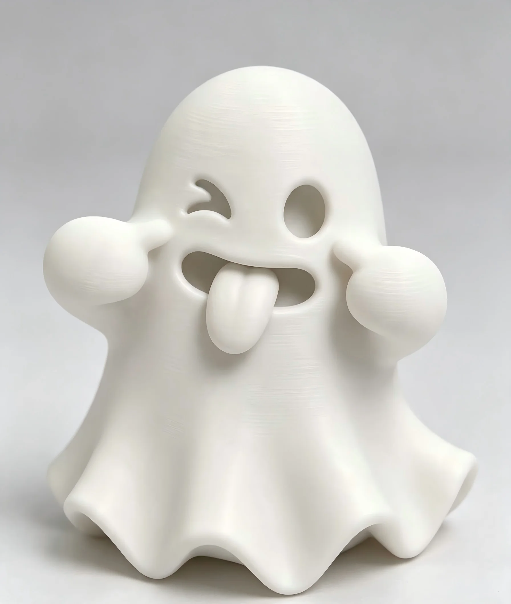 Funny Funny Face Ghost Sculpture shaking Its Head and Sticking out Its Tongue Mini desktop doll Home Indoor Night Light Display