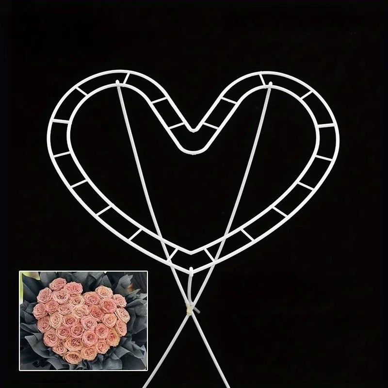 

Heart shaped flower tray set, multifunctional plastic flower frame, suitable for Valentines Day, Mothers Day, etc Plant saucer