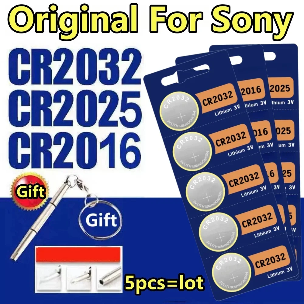 

5pcs Original For SONY CR2032 CR2025 CR2016 Car Remote Control Watch Motherboard Scale Button Coin Cells