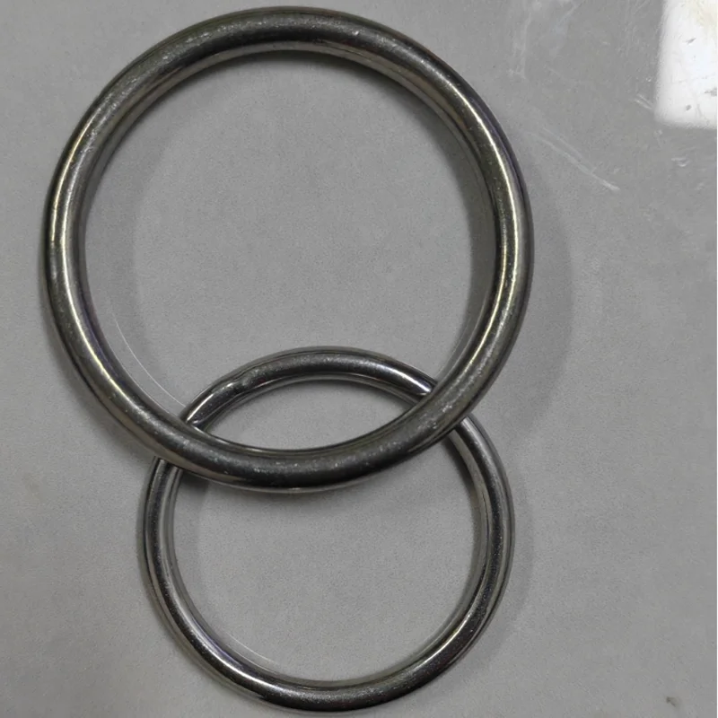 

304 Stainless Steel Welded Round Strapping O Ring Rigging Hardware 15-500mm OD 3mm 4mm Wire Diameter Heavy Duty Fastener