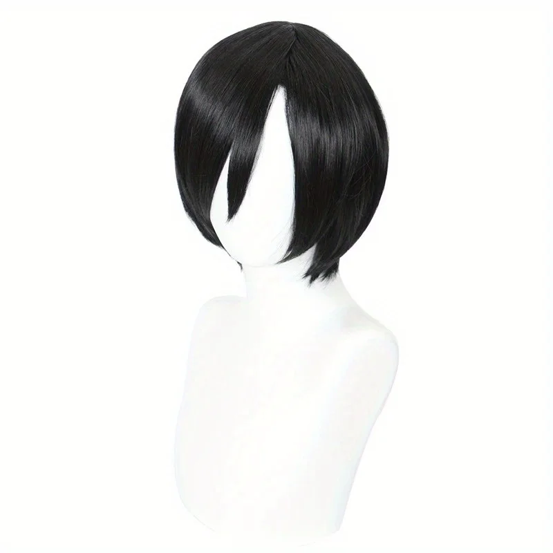 Wong Cosplay Short Bob Black Wigs Anime Cosplay Wigs Halloween Costumes Party Heat Resistant Synthetic Wigs