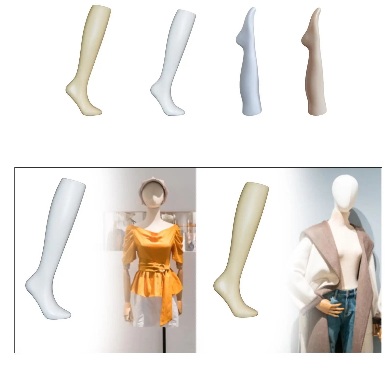 Female Mannequin Leg Stockings Display Model Manikin Stockings Display Stand for Shops Retail Store Commercial Use Showcase