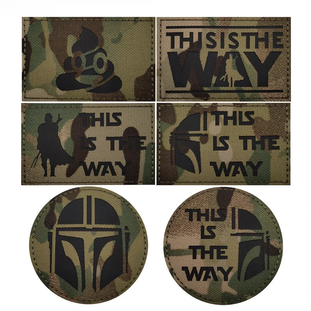 

THIS IS THE WAY Nylon Military Patches IR Morale Armband HOOK & LOOP Tactical Camouflage Sticker for Uniform Backpack Accessorie