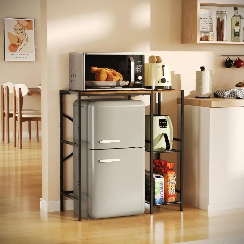 

Multi-layer Kitchen Microwave Oven Rack Coffee Bar Storage Holders Apartment Baking Shelf Space-Saving Multifunctional Organizer