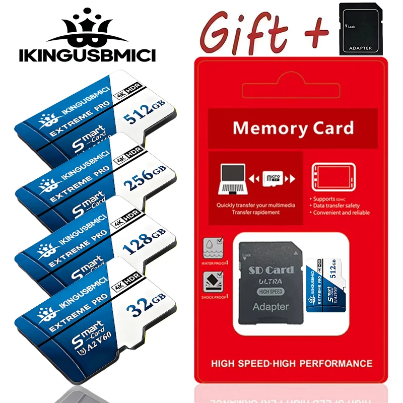 Reliable TF Cards SD Cards Memory Card Micro TF Card 64GB 256GB 512GB Class 10 Ultra HD Full HD Waterproof for Nintendo Switch M