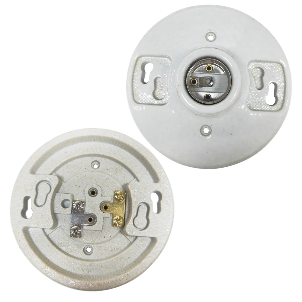 

Medium Base E26 Lampholder Ceiling Light Sockets White Phenolic Bulb Socket Incandescent Fluorescent CFL Lamp Holder 660w 250v