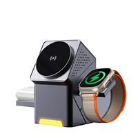 3 in 1 Wireless Charging Station for iPhone 12/13/1415/16, Apple Watch, and AirPods 15W Fast Charging, Auto-Rotating Stand