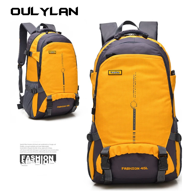 

New Fashion Men Nylon Backpack Travel Bag Large Capacity Versatile Utility Mountaineering Multifunctional Backpack Luggage Bag