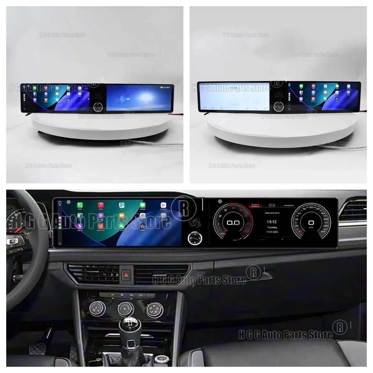 HJ 8-Core Dual Screen Android Auto For Volkswagen Sagitar 2019~2022 Multimedia GPS Navigation Car Radio Stereo Receiver HeadUnit