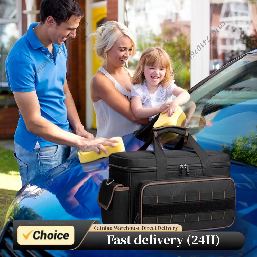 17 Inch High Capacity Wide Mouth Tote with 20 Pockets Electricians Tool Bags with Adjustable Shoulder Strap Heavy Duty Tool Bags
