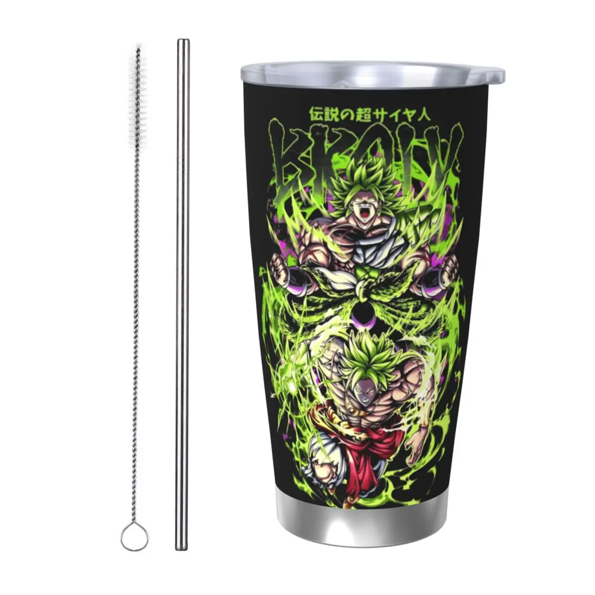 

Dragon Ball Broly Power Tumbler Vacuum Insulated Coffee Cups Stainless Steel Travel Outdoor Mug Hot Cold Drink, 20oz
