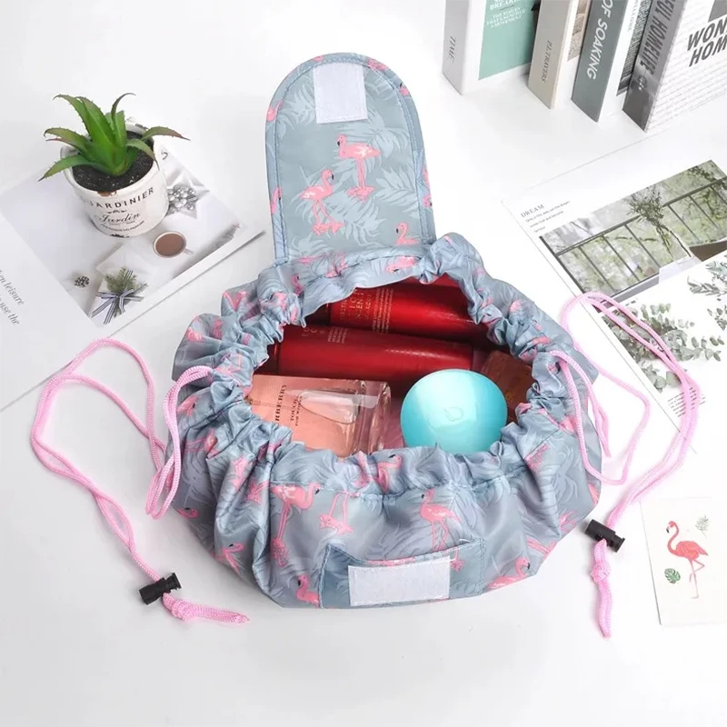 Women Drawstring Cosmetic Bag Travel Storage Makeup Bags Portable Waterproof Toiletry Beauty Case Organizer Female Make Up Pouch