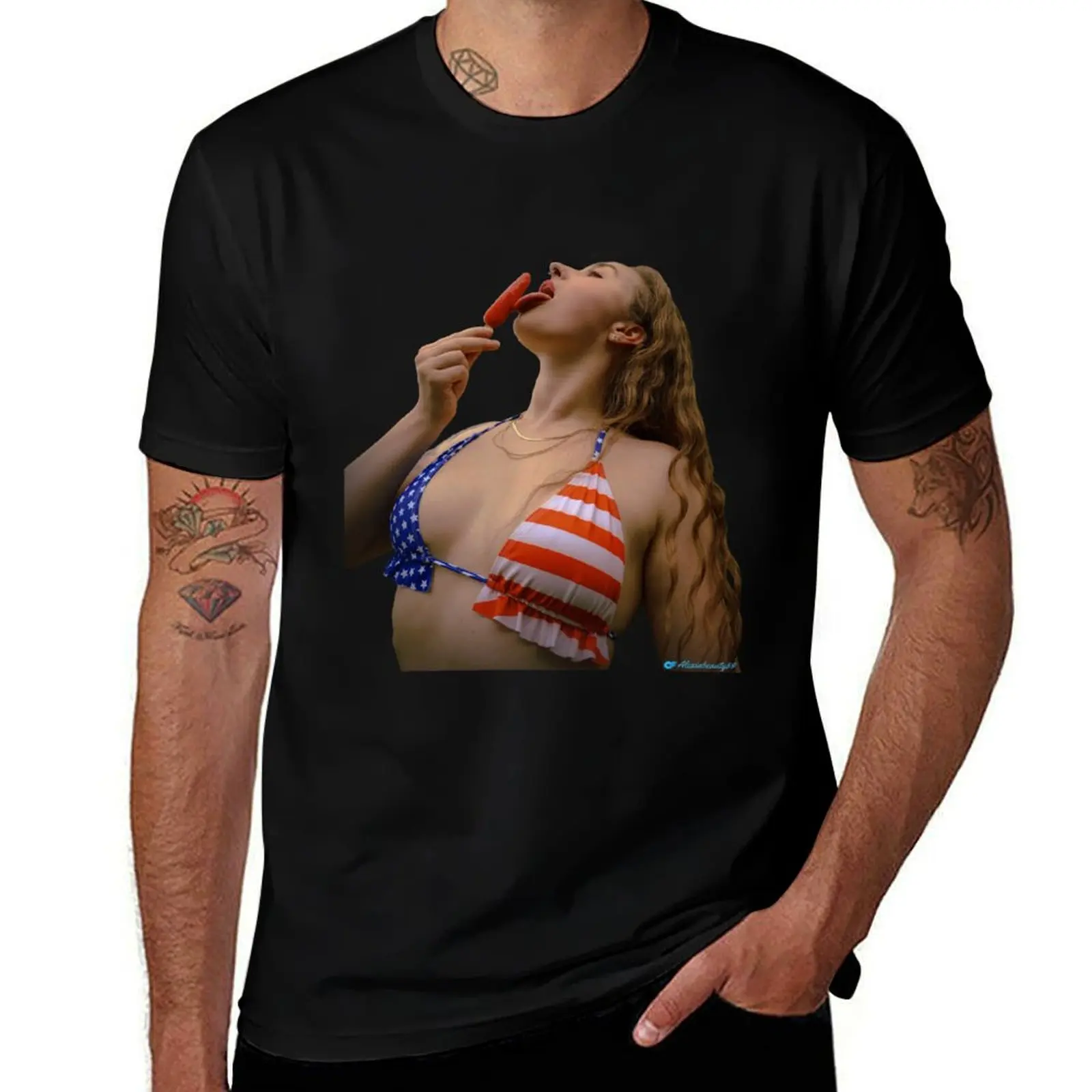 summertime bikini model T-Shirt Sports Casual Breathable Tee Shirt T-Shirt