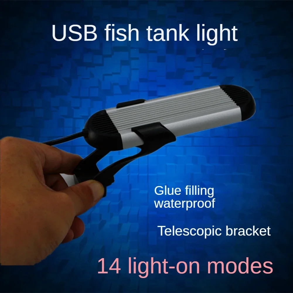 

Full Spectrum LED Dimmable LED Aquarium Light ,Fish Tank Light For Mini Grass Bucket, USB Coral Lamp, Micro Fishbowl Clip Lamp