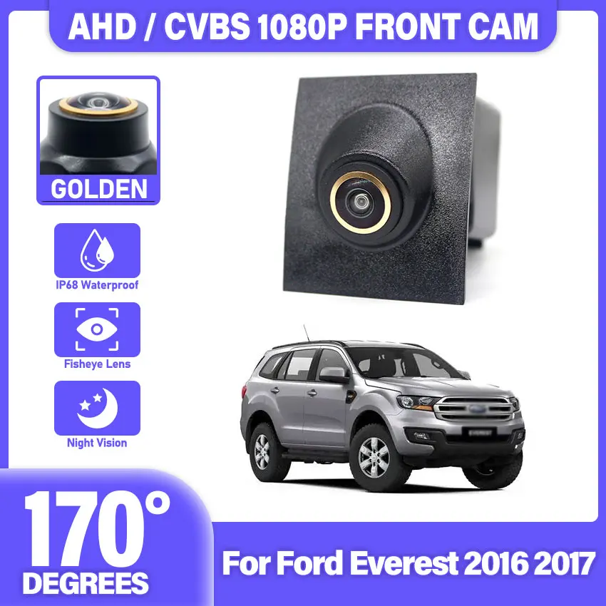 AHD 1080P HD Car Front View Camera Waterproof Parking CVBS Switch 170 ° Night Vision Positive Camera For Ford Everest 2016 2017