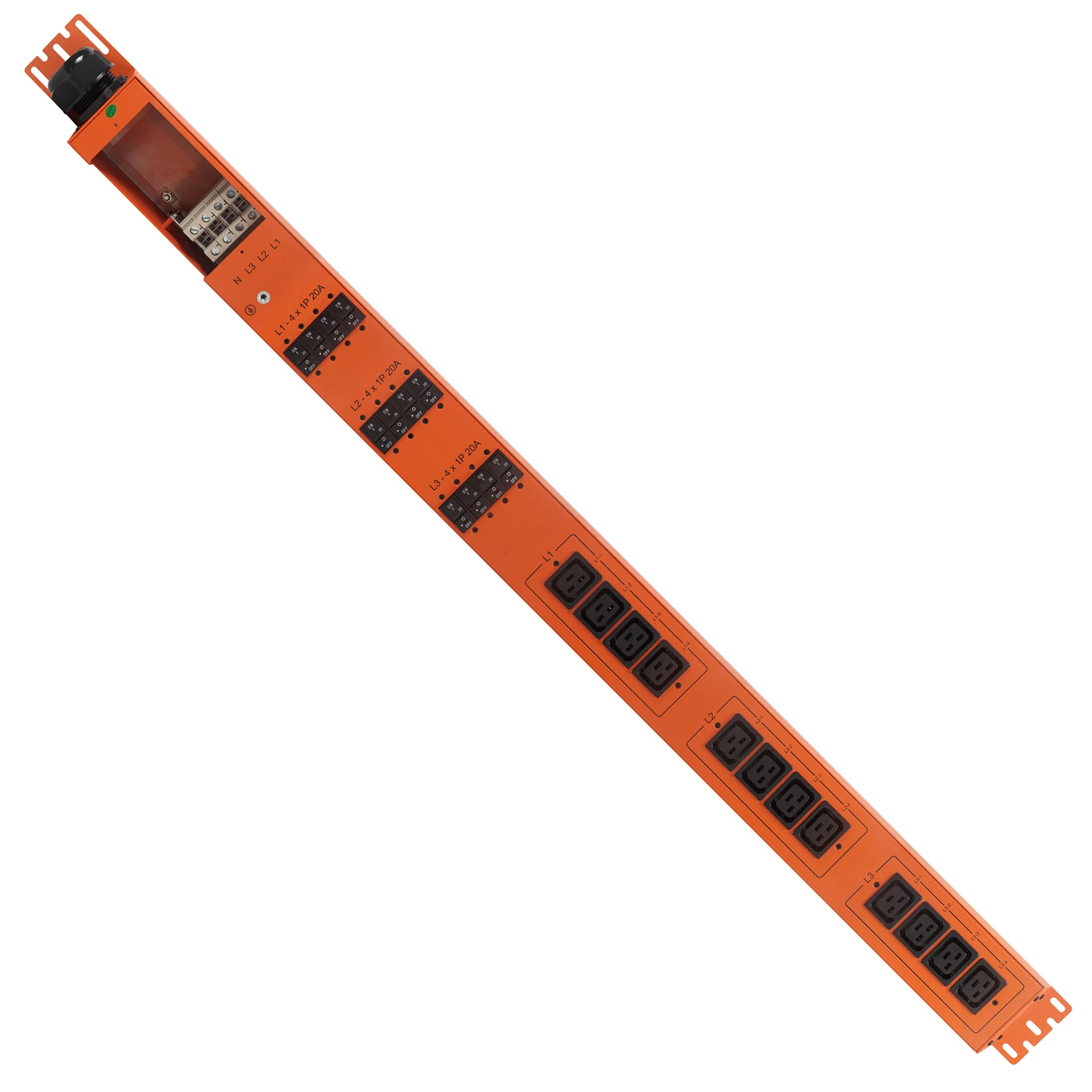 OIT Power Distribution Unit 12 18 24 Ports High Power 63A 125A 3 Camera Mount Basic Power Board PDU with Circuit Breaker