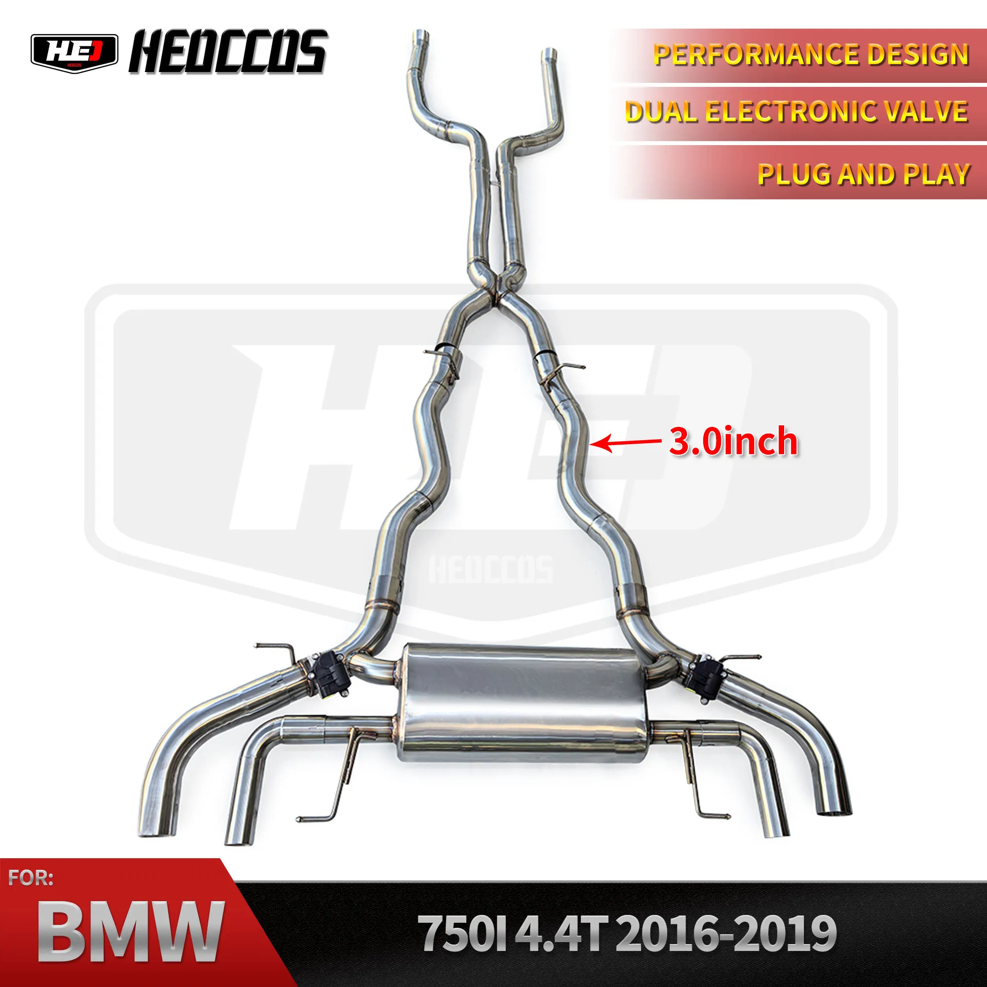 

HEO Factory Catback выхлопные трубы Escape для BMW 750/750i 4.4T 2016-2019 SUS304 глушитель выхлопной трубы с системой клапанов