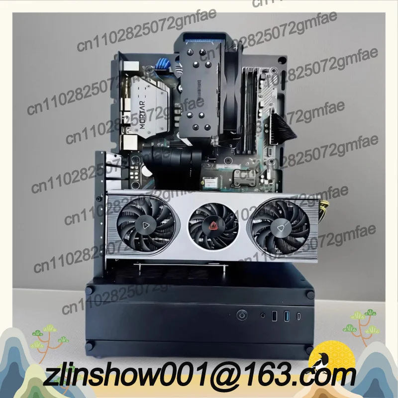 Open chassis 240/360 water-cooled air-cooled rack ATX/MATX graphics card vertical desktop host small chassis