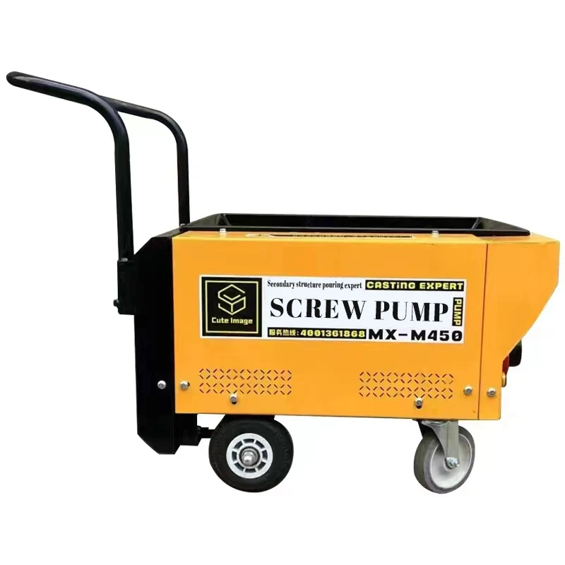 

Small Fine Stone Mortar Structural Column Pump 10m Vertical Conveying Distance Diesel Electric Engine Motor Screw Concrete Pump