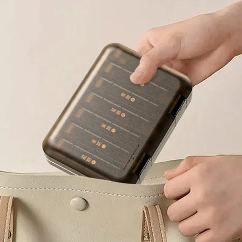 

Portable Medicine Box Japanese-style Seven Days Weekly Pill Organizer Plastic Reminder Function Medicine Dispenser