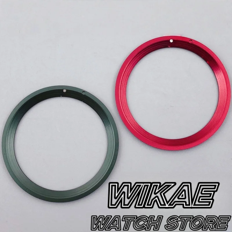 30.6mm*38mm Vingtage Gold Red Green Ceramic Watch Bezel Insert With Rose Calibation Cyan Luminous Fit 40mm41mm SUB 007 Case