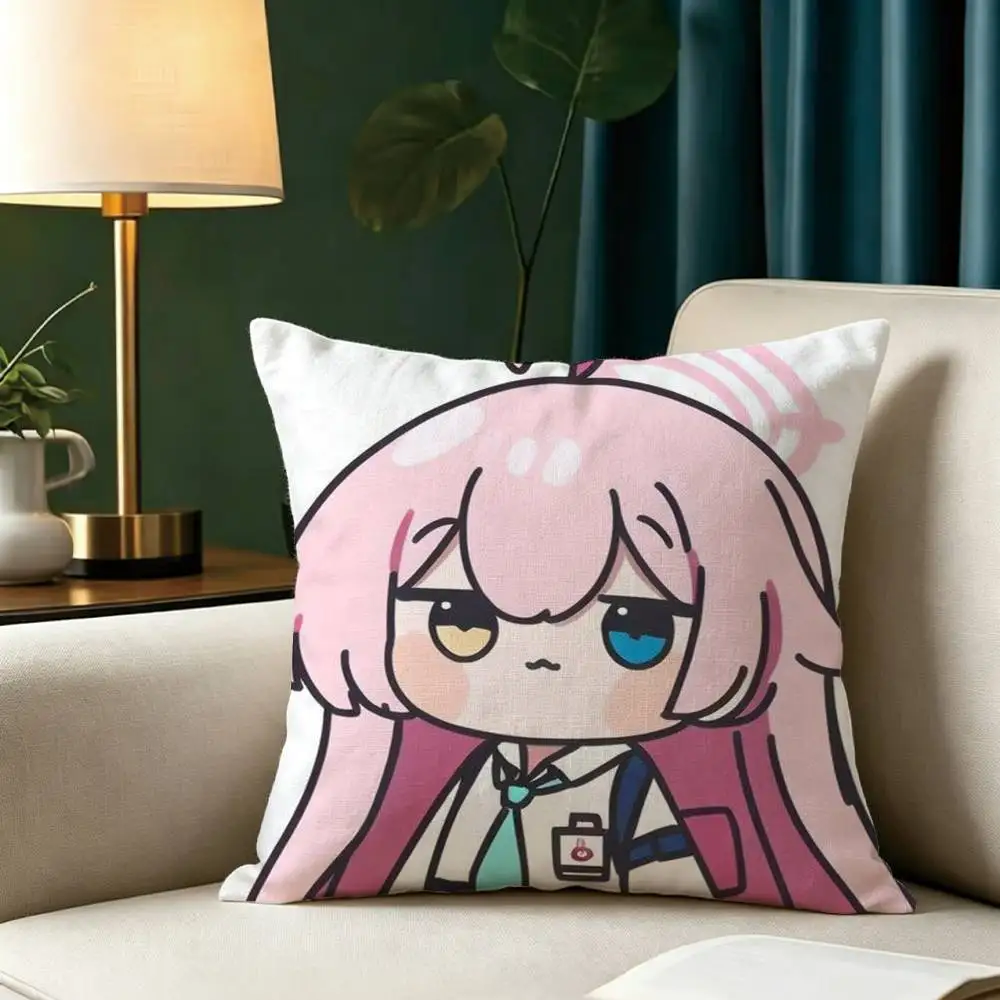 Blue Hoshino T-Takanashi A-Archive  Pillow Case Square Double-Sided Sofa Cushion Cover Bedroom Bedside Pillow
