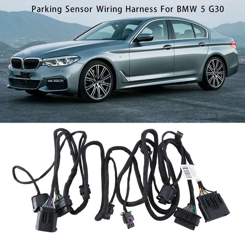 1 Piece Car Front Bumper Parking Sensor Wiring Harness PDC Cable Car Accessories 61129395453 Black For BMW 5 G30