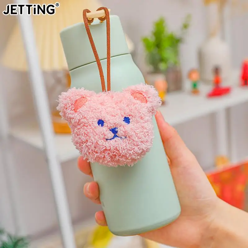 Bonito urso dos desenhos animados pingente para jardim de infância, decoração de pelúcia, Tag do nome das crianças, Kawaii Keychain, PP Algodão, Ins