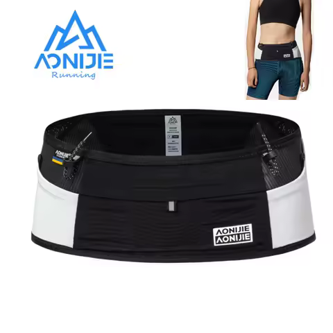 AONIJIE W8121 Elastic Sports Waist Bag Running Funny Pack Marathon Race Number Belt Pocket For Mountaineering