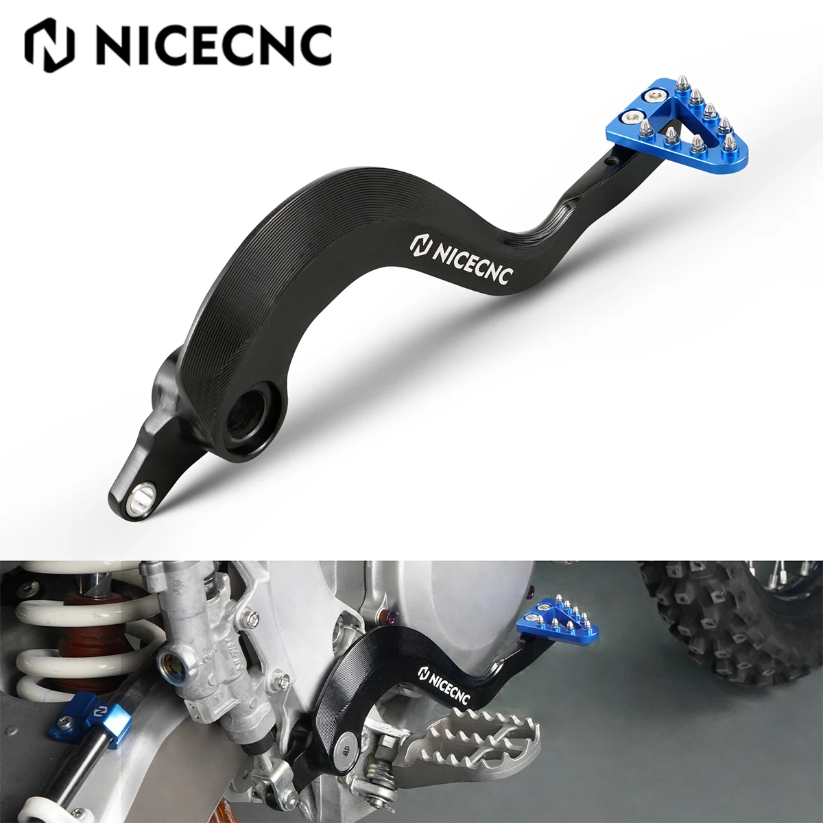 

NICECENC For Yamaha YZ125 YZ250 YZ 125 YZ 250 2005-2024 Motorcycle Brake Pedal Lever Kit Adjustable Tip YZ 125X 250X 2017-2023