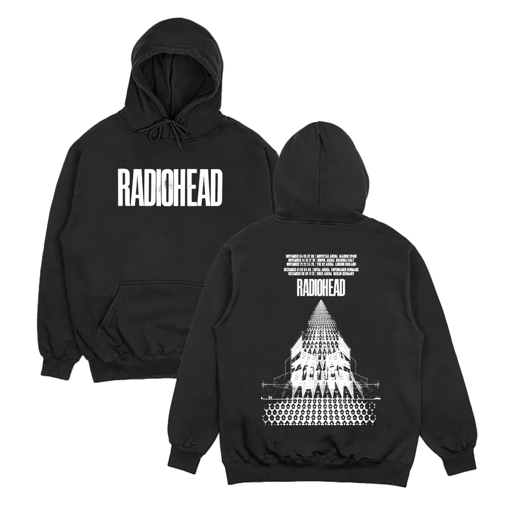 

Rock Band Radiohead Hoodies Radiohead Return To The Road European Tour Sweatshirts Hip Hop Oversize Streetwear Unisex Clothing