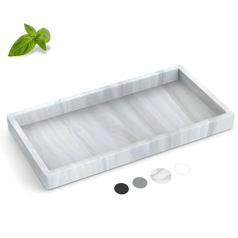 Silicone Aromatherapy Tray - Cross-Border Washstand Storage with Marble Pattern for Bathroom Organization and Home Decor
