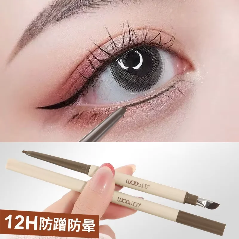 Makeup Holding Big Eye Eyeliner Gel Pen (Waterproof, Fast Drying, Brown/Black, Ultra-Fine Eye Shadow Pen, Non Smudging Cosmetics
